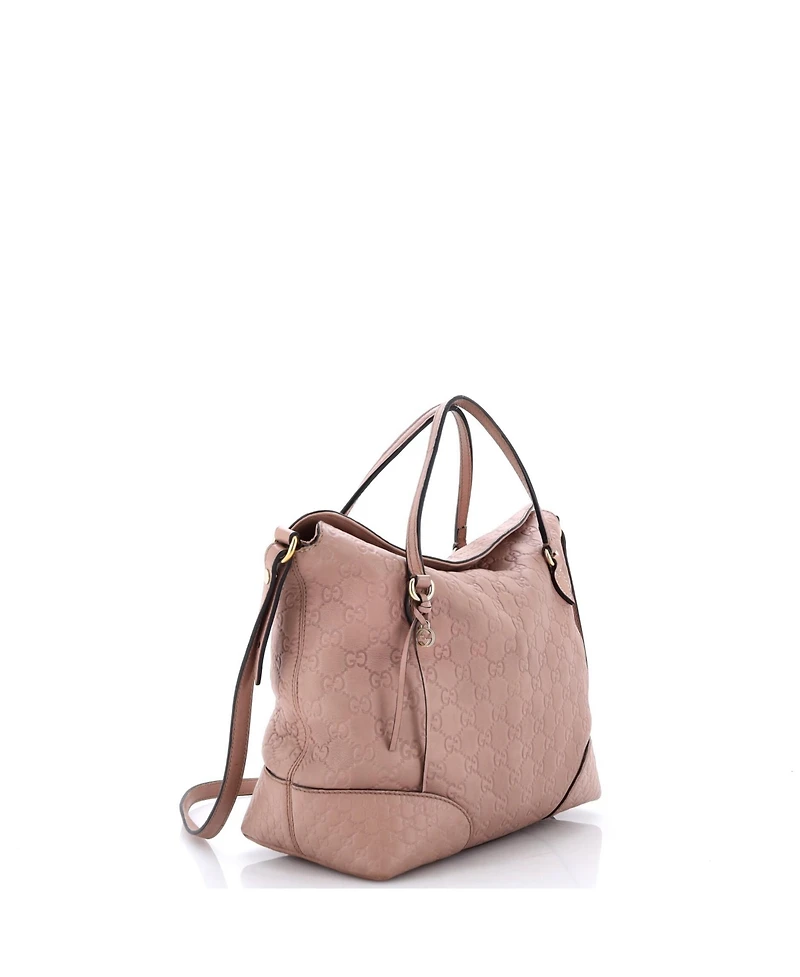 Pre-Owned Gucci Medium Bree Convertible Top Handle Bag Guccissima Leather