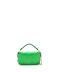 Pre-Owned Fendi Mini Baguette Nm Bag Zucca Embossed Leather
