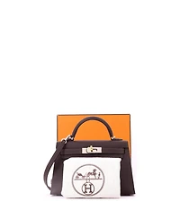 Pre-Owned Hermes Kelly 20 Handbag Brown Epsom with Electrum Hardware