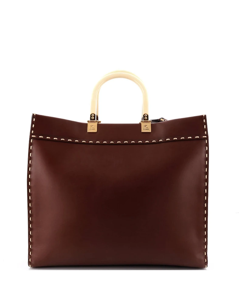 Pre-Owned Fendi Medium Sunshine Shopper Tote Leather