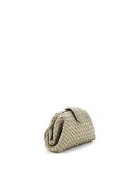 Pre-Owned Bottega Veneta Teen Lauren 1980 Clutch with Chain Intrecciato Nappa