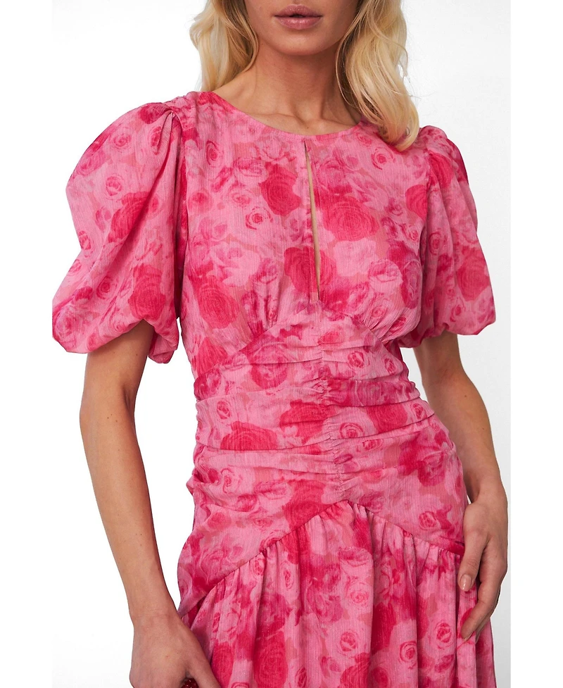 Cras Women's Elaine Floral High-Low Maxi Dress