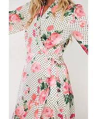 Cras Women's Lara Fit & Flare Polka Dot Midi Dress