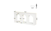 Slickblue Arched Wood Console Table with 3 Storage Shelves