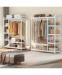 Tribesigns Heavy Duty Garment Rack with Shelves
