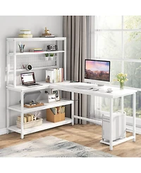 Tribesigns 55" Computer Desk with Wireless Charging