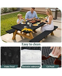 Piscifun Waterproof Windproof Picnic Table and Bench Cover Set with Storage Bag