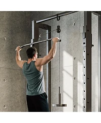 Sevorley Home Gym Pulley Cable System with Lat Pulldown Bar, Dual Silent Pulleys, and Loading Pin