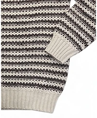 Hope & Henry and Boy's Small to Xlarge Organic Striped Crew Neck Pullover Sweater