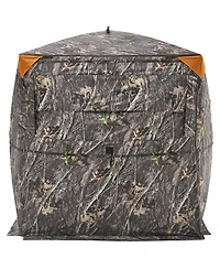 Hongge See Through Hunting Ground Blind 58 x 58 in 360 Degree View for 2 to 3 Hunters with Silent Side Door