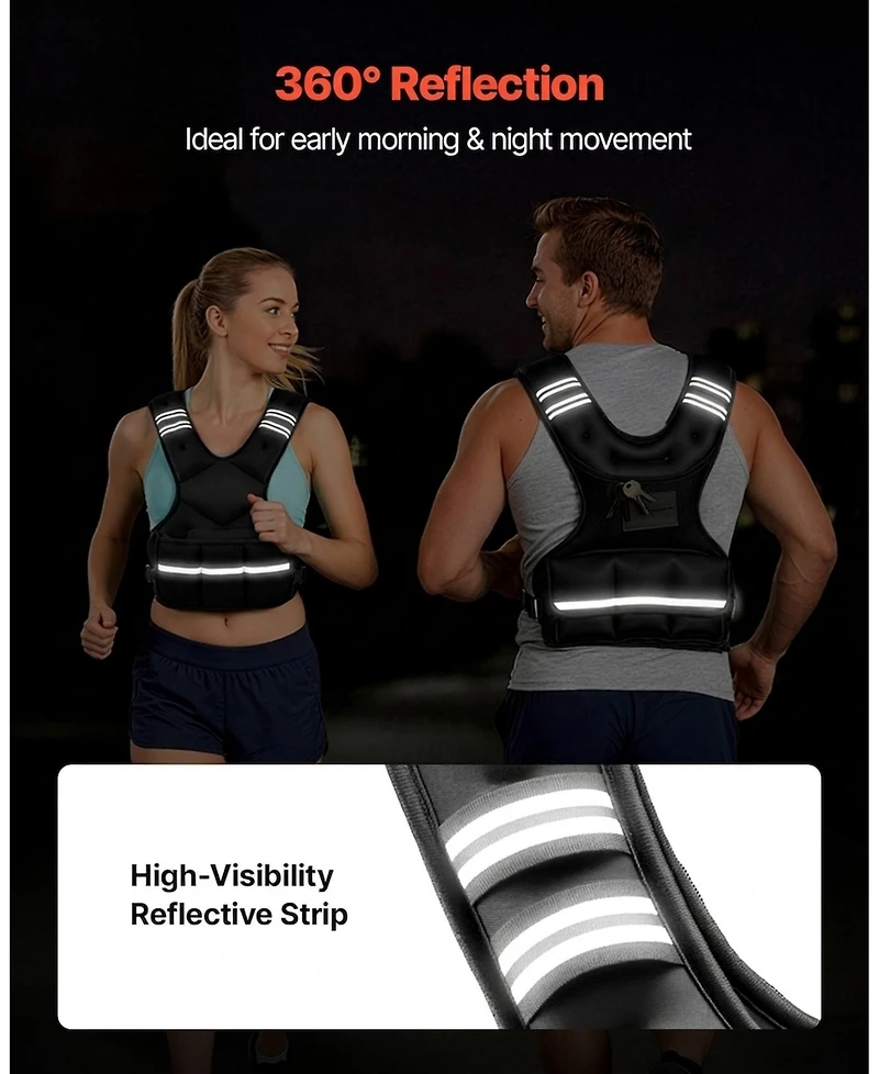 Sugift Adjustable Weighted Vest 20-32 lbs with 6 Weight Packs X-Shape for Strength Training Running