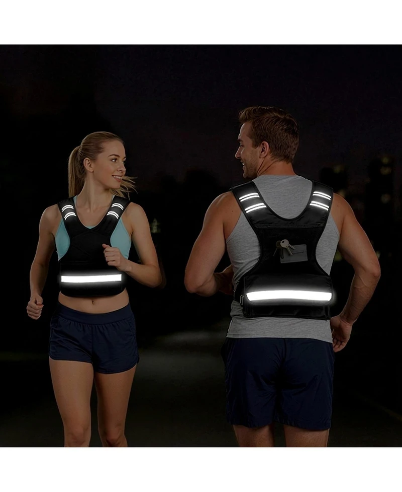 Sugift Adjustable 4-10 lbs Weighted Vest Set with 6 Weight Packs for Strength Training Running Jogging