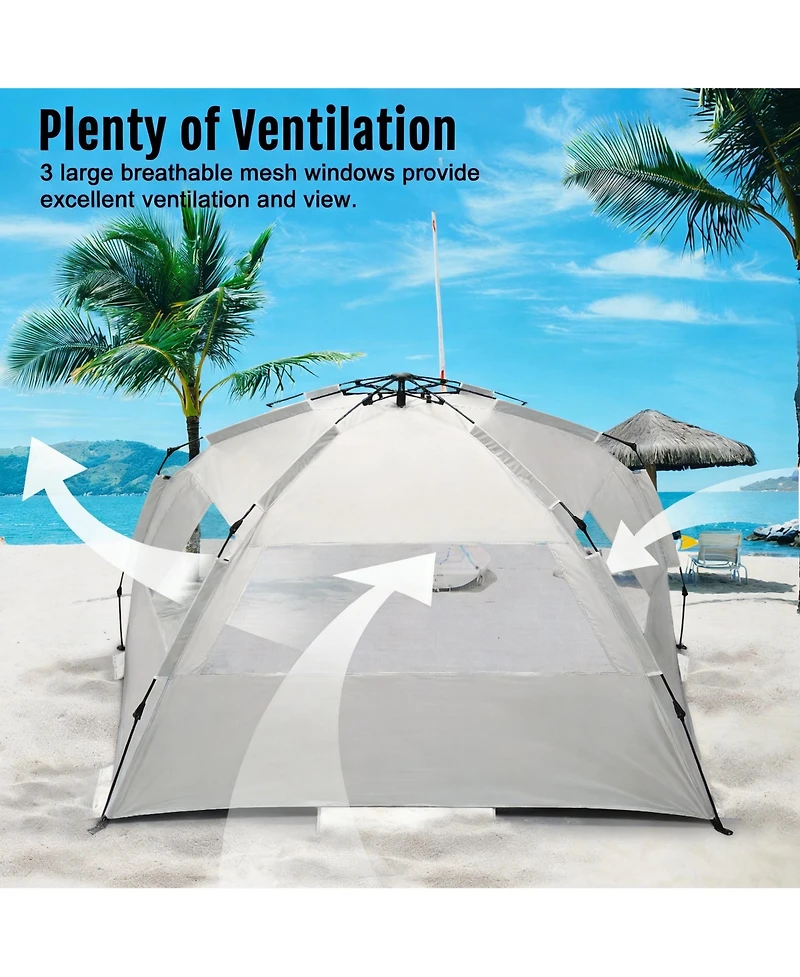 Aofar Pop Up Beach Tent Sun Shade Shelter Uv Protection