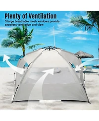 Aofar Pop Up Beach Tent Sun Shade Shelter Uv Protection