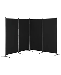 Slickblue Freestanding 4 Panel Room Partition Divider, Portable Privacy Screen for Living Bedroom