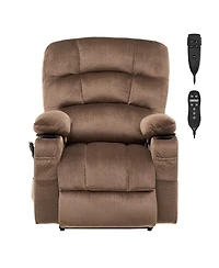 Sugift Dual Motor Power Lift Recliner Chair with Heat Massage 2 Cup Holders Usb Port Infinite Position