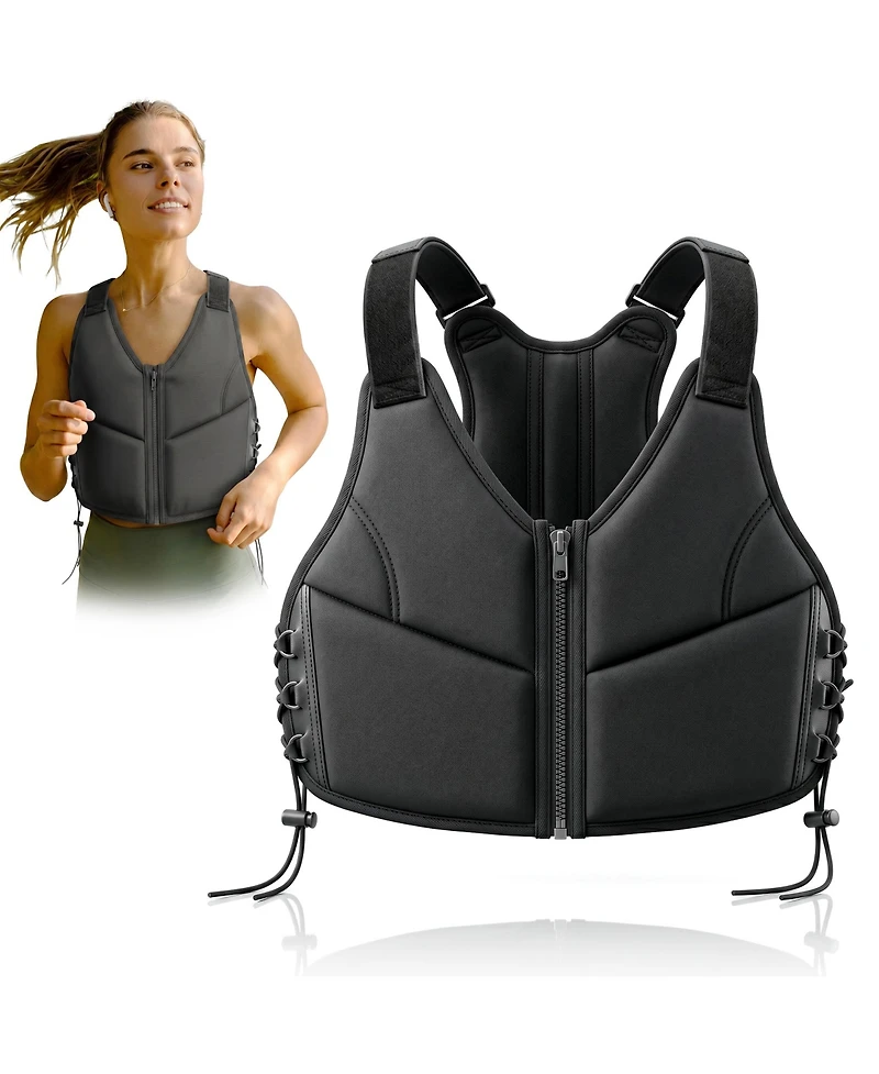 Zeny 10LBS Adjustable Weighted Vest for Women, Breathable Workout Vest with Zipper