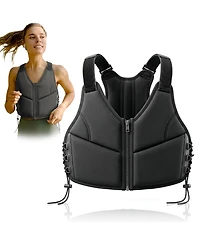 Zeny 10LBS Adjustable Weighted Vest for Women, Breathable Workout Vest with Zipper