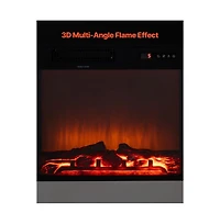 Slickblue 33in Electric Fireplace Stove Heater with Mantel 1500W Remote Timer