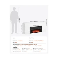 Slickblue 75in Electric Fireplace Stove Heater with Mantel 1500W Remote Timer