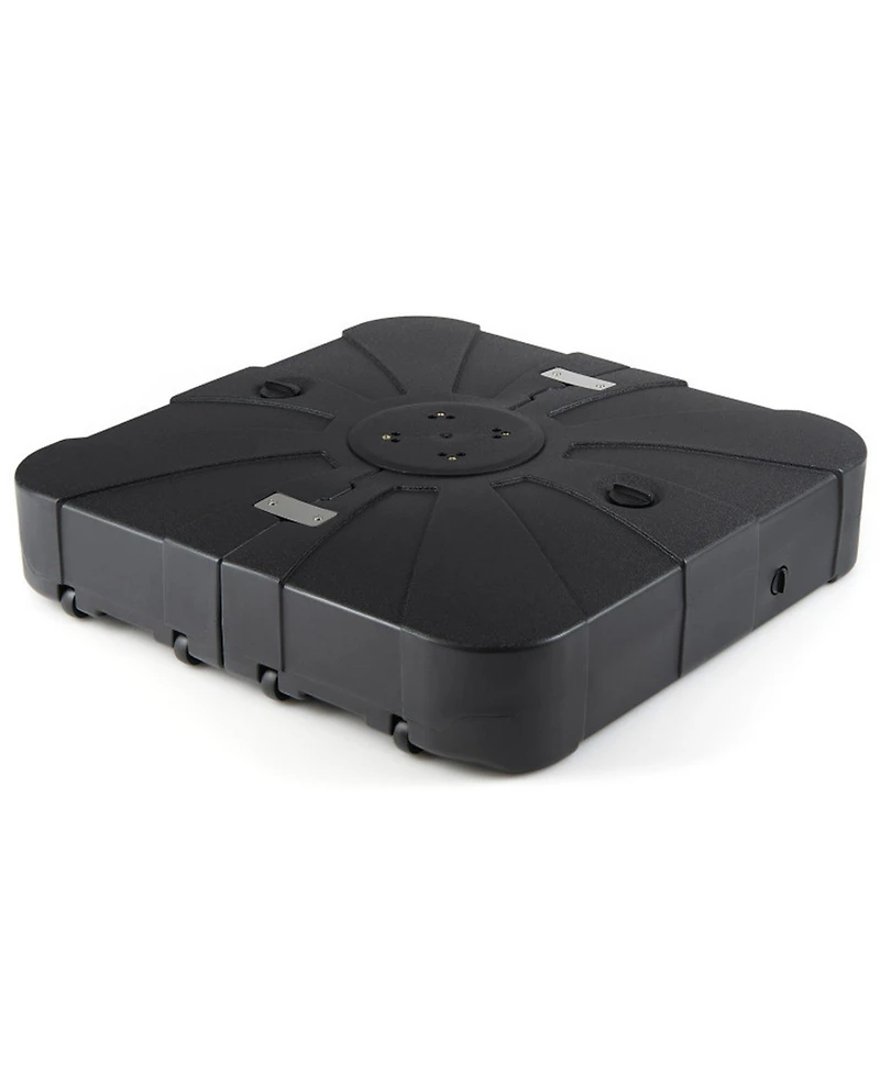 Sugift Square Cantilever Umbrella Base Water and Sand Fillable with Metal Cross Base