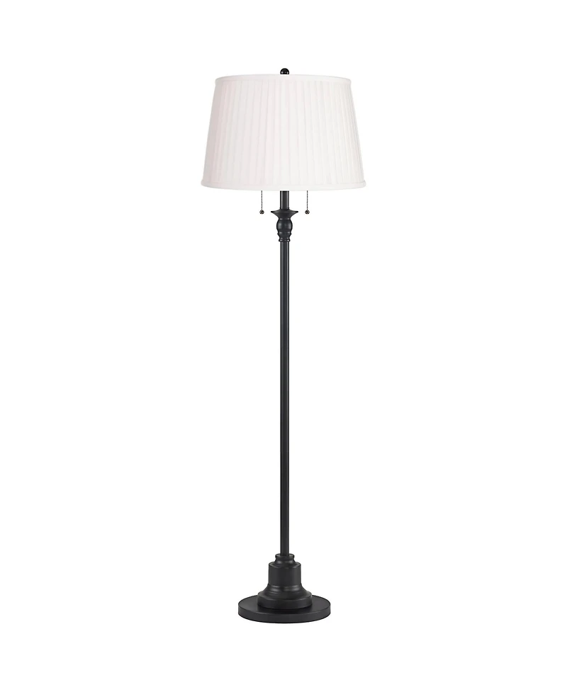360 Lighting Dyna 58" High Pleated Shade 2-Light Floor Lamp