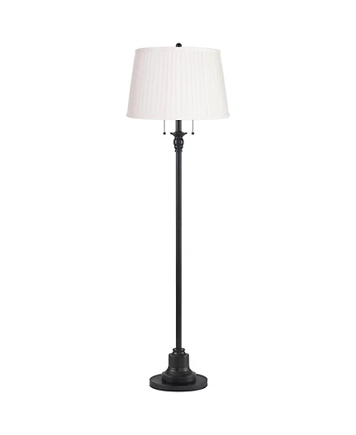 360 Lighting Dyna 58" High Pleated Shade 2-Light Floor Lamp