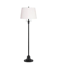 360 Lighting Dyna 58" High Pleated Shade 2-Light Floor Lamp