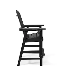WestinTrends Outdoor Hdpe Tall Adirondack Bar Height Chair With Cup Holder