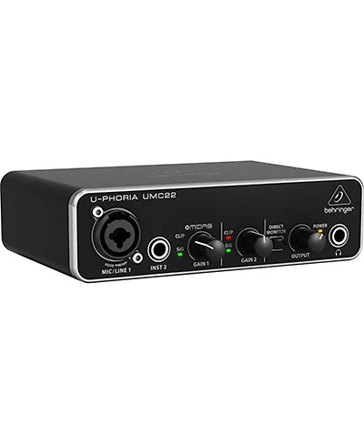 Behringer U-Phoria UMC22 2x2 96 kHz Phantom Power Audio Interface Compatible with Mac Os X and Windows