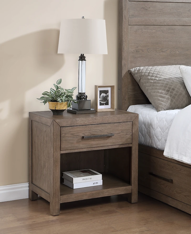 Adler 28" Plywood 1-Drawer Nightstand, Macy's Exclusive