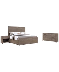 Adler 3-Piece Queen Modern Bedroom Set (Bed, Dresser & Nightstand), Macy's Exclusive