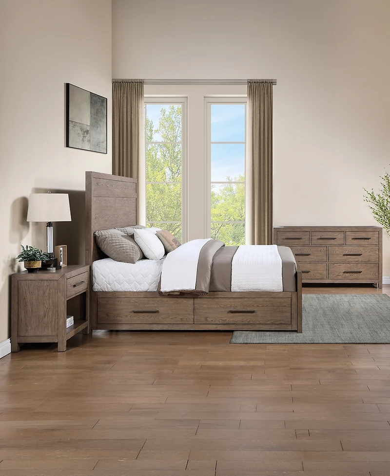 Adler 3-Piece Queen Storage Bedroom Set (Bed, Dresser & Nightstand), Macy's Exclusive