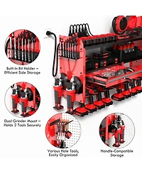 Xdovet Power Tool Organizer Wall Mount Drill Rack Holder Charging Station Locking Drawers