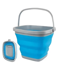 Piscifun Collapsible Mop Bucket With Handle 2.6 Gallon Multi Purpose Cleaning Storage Tub