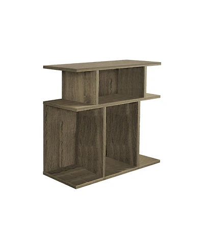 flynama 3-Tier Dark Taupe Modern Open Shelf Accent Side Table