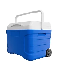 Sugift 21QT Portable Rolling Hard Cooler with Wheels Leak-Resistant 48 Hour Ice Retention for Camping