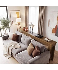 Tribesigns 78.7" Extra Long Console Table, Solid Wood Sofa Table