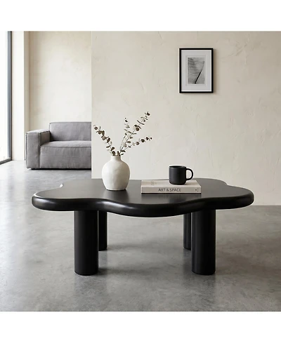 Flynama 40 Inch Cloud Coffee Table Modern Irregular Mdf Living Room Center Table