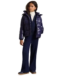 Polo Ralph Lauren Girls' 7-16 Glossy Down Hooded Jacket