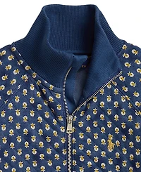 Polo Ralph Lauren Girls' 2T-6X Floral Quilted Double-Knit Full-Zip Jacket