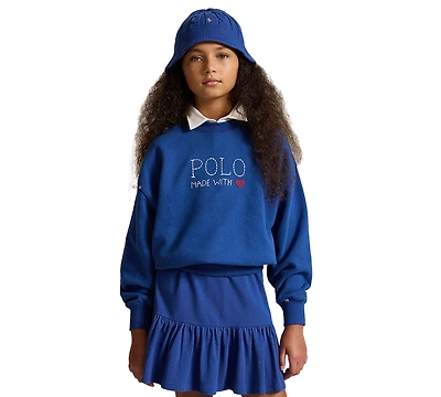 Polo Ralph Lauren Girls' 7-16 Logo Fleece Sweatshirt