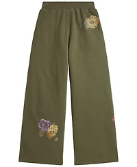 Polo Ralph Lauren Girls' 7-16 Floral Wide-Leg Fleece Sweatpants