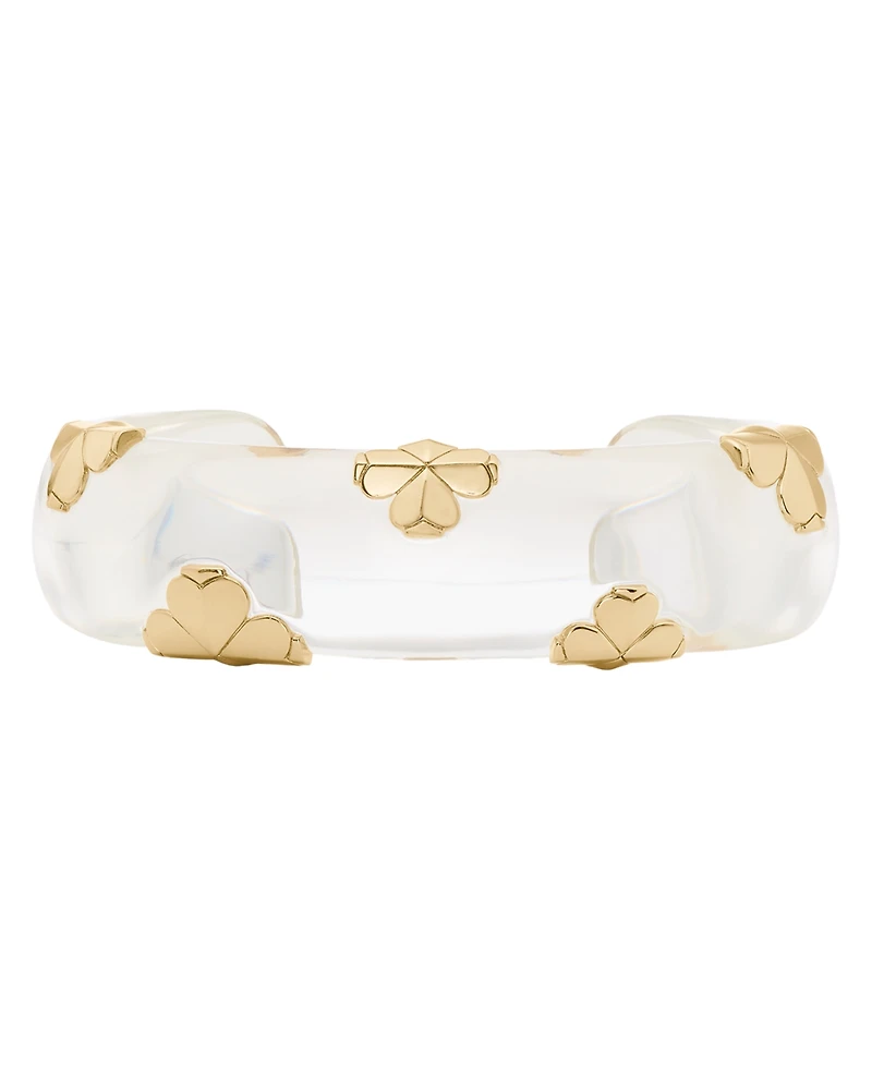 kate spade new york Gold-Tone Spade Flower Lucite Cuff Bracelet