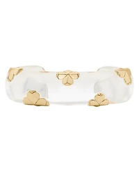 kate spade new york Gold-Tone Spade Flower Lucite Cuff Bracelet