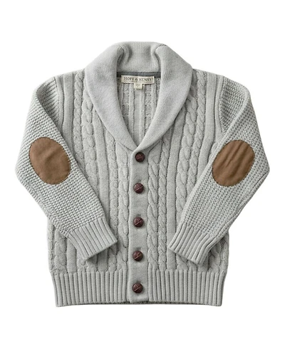 Hope & Henry Toddler Boys (2T-4T) Organic Shawl Collar Cable Sweater Cardigan