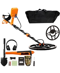 Sugift Waterproof Metal Detector with 12inches Coil Rechargeable 39-50 in Adjustable Lcd 7 Modes IP68