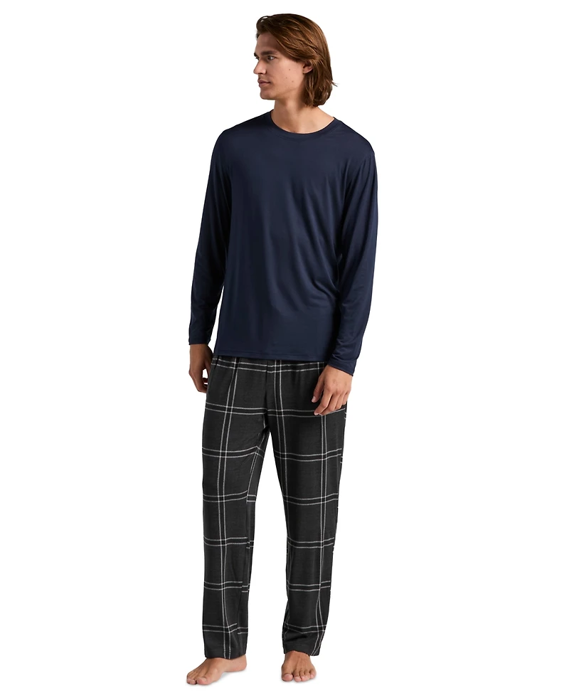 Perry Ellis Portfolio Men's Deluxe Touch Plaid Sleep Pants