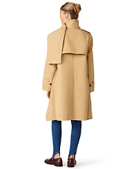 Steve Madden Women's Caspian Cotton-Blend Storm-Flap Trench Coat