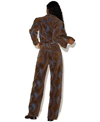 Steve Madden Womens Dove Cropped Corduroy Jacket Sydnee High Waisted Wide Leg Paisley Print Jeans